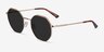 Elsa Gold MetalSunglass Frames from EyeBuyDirect, Angle View