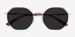 Elsa Gold MetalSunglass Frames from EyeBuyDirect, Closed View