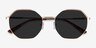 Elsa Gold MetalSunglass Frames from EyeBuyDirect, Closed View