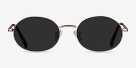 Culture Doré Métal Soleil de Lunette de vue d'EyeBuyDirect, Vue de Face