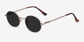 Culture Doré Métal Soleil de Lunette de vue d'EyeBuyDirect, Vue d'Angle