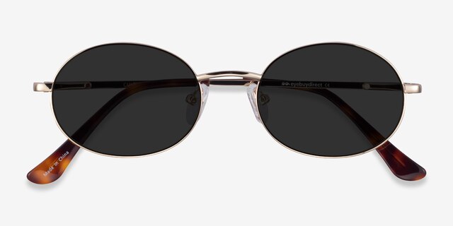 Culture Gold MetalSunglass Frames from EyeBuyDirect, Closed View