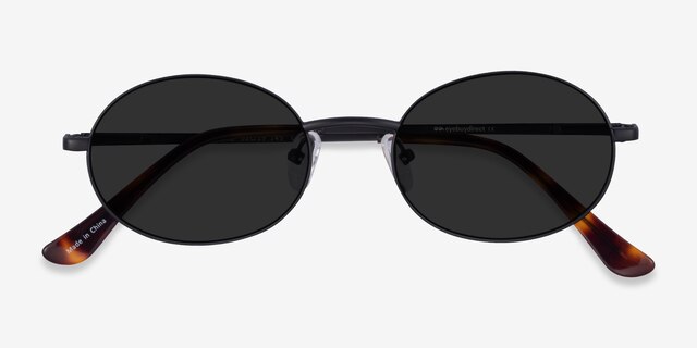 Culture Black MetalSunglass Frames from EyeBuyDirect, Closed View