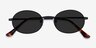 Culture Black MetalSunglass Frames from EyeBuyDirect, Closed View