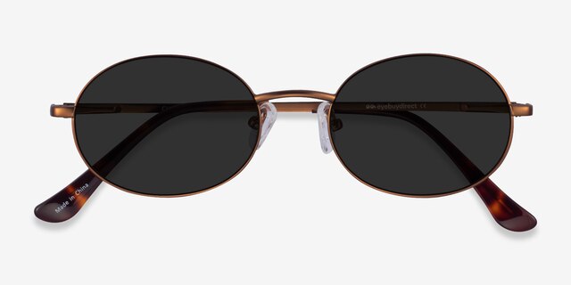 Culture Bronze MetalSunglass Frames from EyeBuyDirect, Closed View