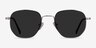 Wilfred Silver MetalSunglass Frames from EyeBuyDirect, Front View