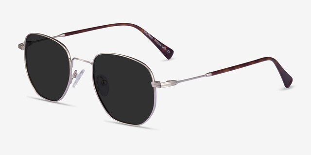 Wilfred Silver MetalSunglass Frames from EyeBuyDirect, Angle View