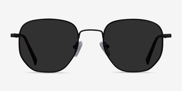 Wilfred Black MetalSunglass Frames from EyeBuyDirect, Front View