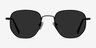 Wilfred Black MetalSunglass Frames from EyeBuyDirect, Front View