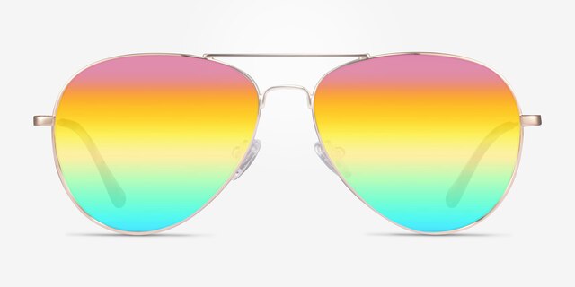 Haight Gold MetalSunglass Frames from EyeBuyDirect, Front View