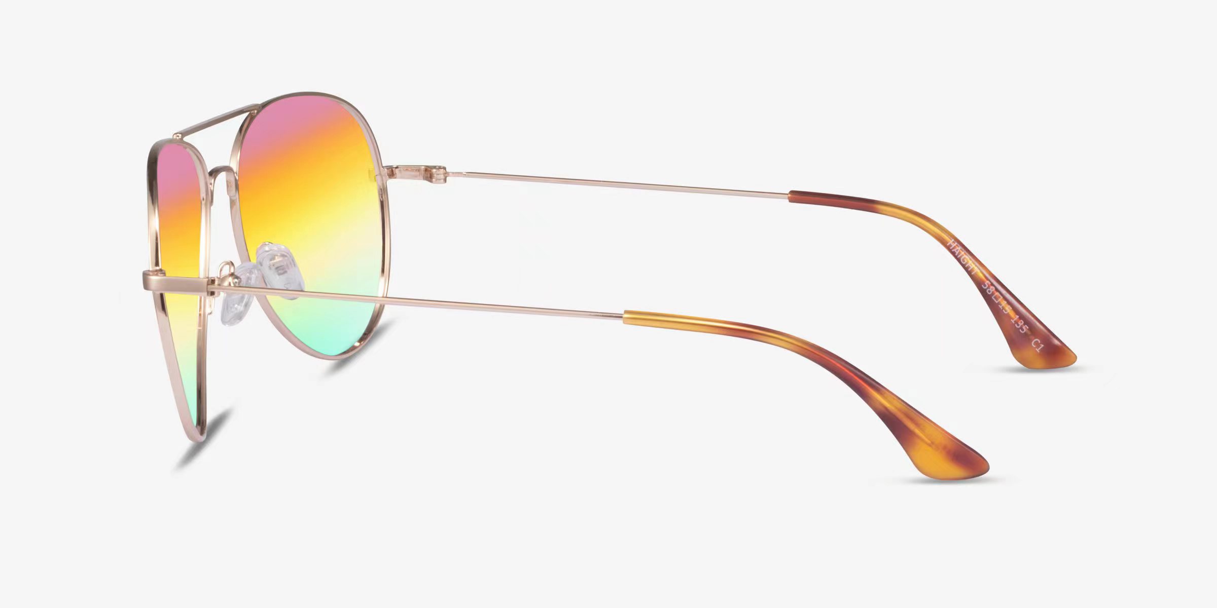 Haight Aviator Gold Frame Prescription Sunglasses Eyebuydirect