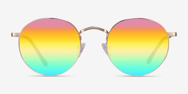 Whisky Gold MetalSunglass Frames from EyeBuyDirect, Front View