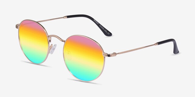 Whisky Gold MetalSunglass Frames from EyeBuyDirect, Angle View