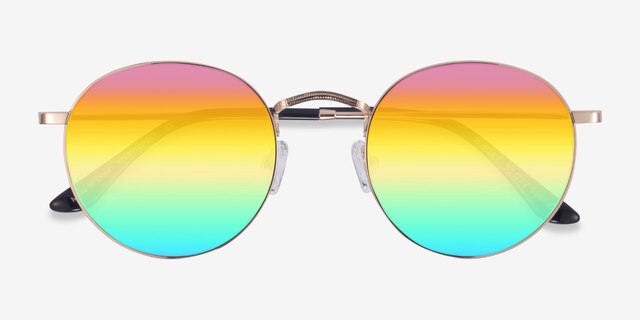 Whisky Gold MetalSunglass Frames from EyeBuyDirect, Closed View