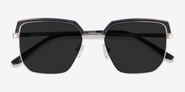 Inventus Black Gunmetal MetalSunglass Frames from EyeBuyDirect, Closed View