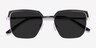Inventus Black Gunmetal MetalSunglass Frames from EyeBuyDirect, Closed View