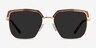 Inventus Brown Gold MetalSunglass Frames from EyeBuyDirect, Front View