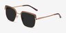 Inventus Brown Gold MetalSunglass Frames from EyeBuyDirect, Angle View