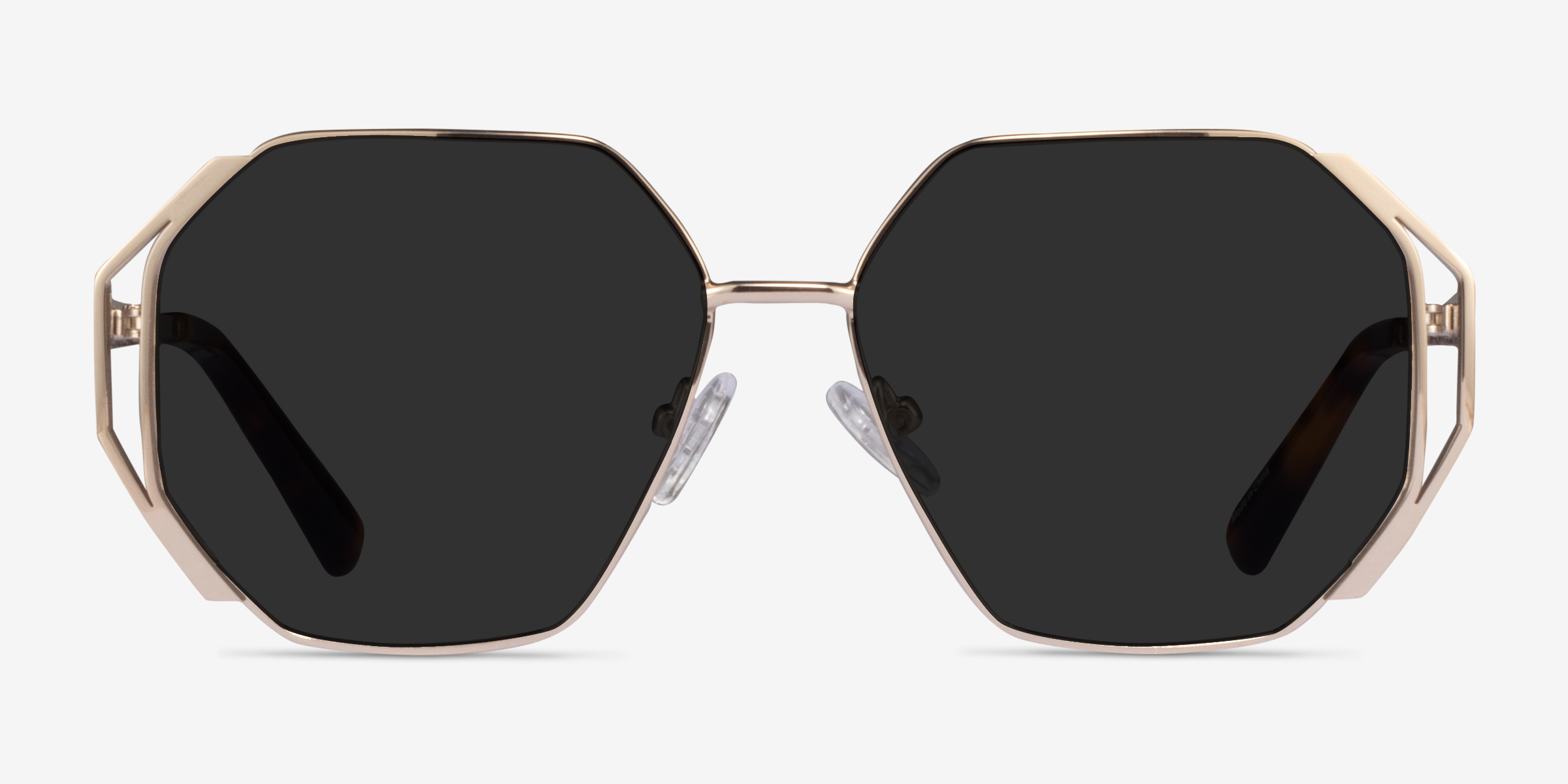 Obscura - Geometric Gold Frame Sunglasses For Women | Eyebuydirect