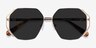 Obscura Doré MétalSoleil de Lunette de vue d'EyeBuyDirect, Vue Rapprochée