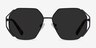 Obscura Matte Black MetalSunglass Frames from EyeBuyDirect, Front View