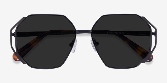 Obscura Matte Black MetalSunglass Frames from EyeBuyDirect, Closed View