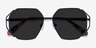 Obscura Matte Black MetalSunglass Frames from EyeBuyDirect, Closed View