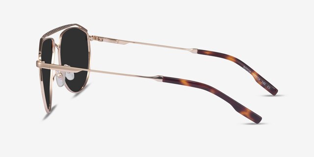 Rotor Tortoise Gold MetalSunglass Frames from EyeBuyDirect, Side View