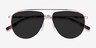 Rotor Tortoise Gold MetalSunglass Frames from EyeBuyDirect, Closed View