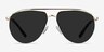Rotor Green Gold MetalSunglass Frames from EyeBuyDirect, Front View