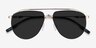 Rotor Green Gold MetalSunglass Frames from EyeBuyDirect, Closed View
