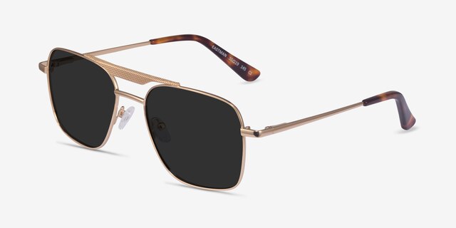 Eastman Gold MetalSunglass Frames from EyeBuyDirect, Angle View