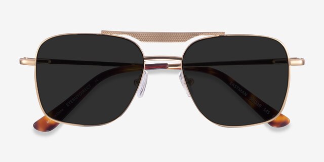 Eastman Gold MetalSunglass Frames from EyeBuyDirect, Closed View