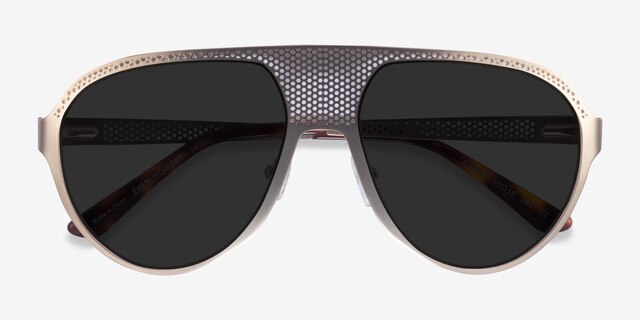 Radar Silver MetalSunglass Frames from EyeBuyDirect, Closed View