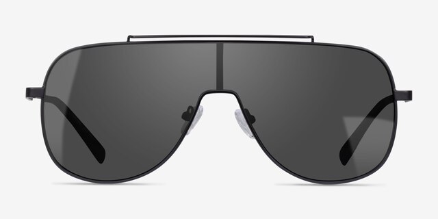 Turing Black MetalSunglass Frames from EyeBuyDirect, Front View