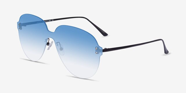 Scope Black MetalSunglass Frames from EyeBuyDirect, Angle View
