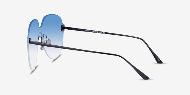 Scope Black MetalSunglass Frames from EyeBuyDirect, Side View