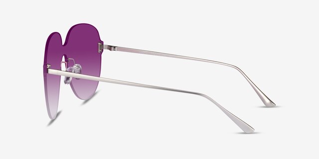 Scope Matte Silver MetalSunglass Frames from EyeBuyDirect, Side View