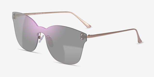 Refract Matte Gold MetalSunglass Frames from EyeBuyDirect, Angle View