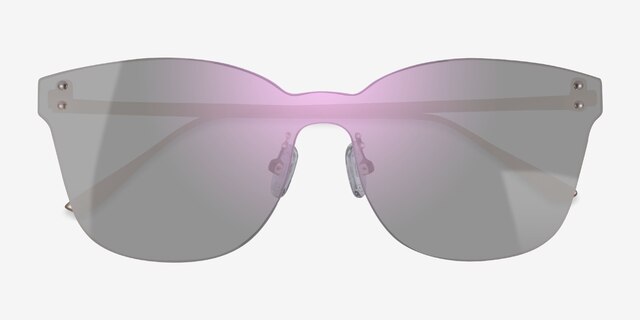 Refract Matte Gold MetalSunglass Frames from EyeBuyDirect, Closed View