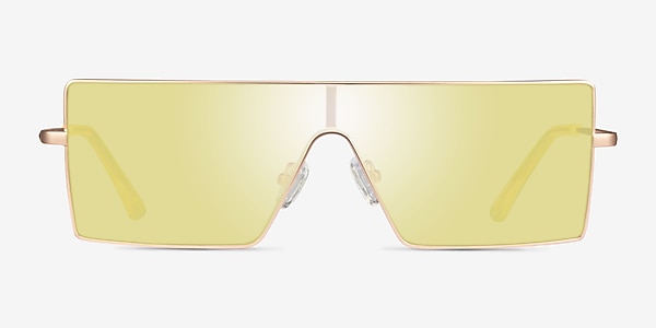 Byte Matte Gold Métal Soleil de Lunette de vue