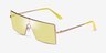 Byte Matte Gold MetalSunglass Frames from EyeBuyDirect, Angle View