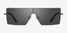 Byte Matte Gunmetal MetalSunglass Frames from EyeBuyDirect, Front View