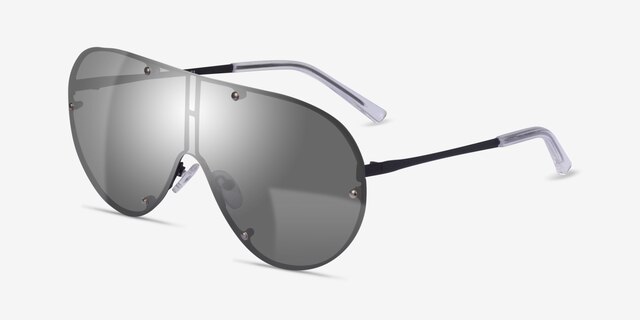 Bionic Black MetalSunglass Frames from EyeBuyDirect, Angle View