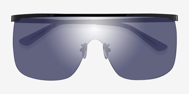 Morphe Black MetalSunglass Frames from EyeBuyDirect, Closed View