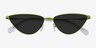 Pixie Green MetalSunglass Frames from EyeBuyDirect, Closed View