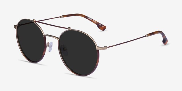 Bebop Gold MetalSunglass Frames from EyeBuyDirect, Angle View
