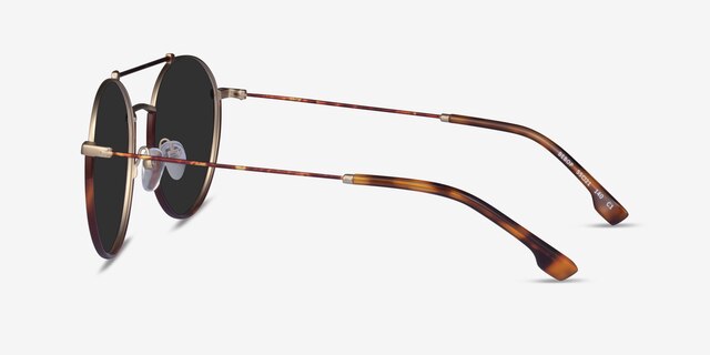 Bebop Gold MetalSunglass Frames from EyeBuyDirect, Side View