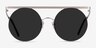 Lineal Light Gold MetalSunglass Frames from EyeBuyDirect, Front View