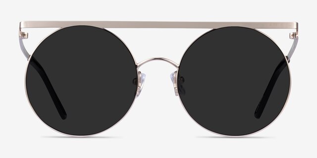 Lineal Silver MetalSunglass Frames from EyeBuyDirect, Front View